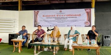 Komitmen Sukseskan Pilkada, Disdukcapil Kotamobagu Hadiri Rakor KPU