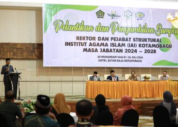 Penjabat Wali Kota Kotamobagu Asripan Nani, Hadiri Pelantikan Rektor IAI Kotamobagu