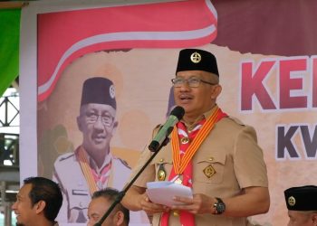 Pj Wali Kota Buka Kemah Bakti Pramuka Kwarcab Kotamobagu Tahun 2024