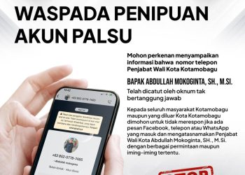 Nomor Telepon Pj Wali Kota Abdullah Mokoginta Dicatut, Masyarakat Diminta Tidak Merespon
