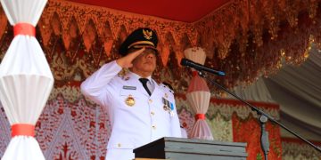 Bertindak Irup, Abdullah Mokoginta Pimpin Upacara HUT Kemerdekaan RI ke 79 di Kota Kotamobagu