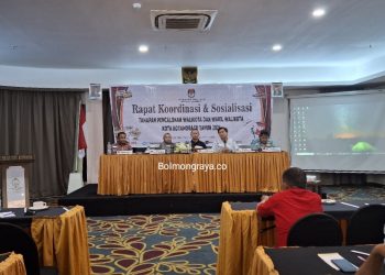 Asisten Pemerintahan Pemkot, Hadiri Sosialisasi Tahapan Pencalonan Wali Kota dan Wakil Wali Kota Kotamobagu