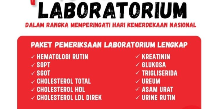 Semarak HUT Kemerdekaan RI ke – 79, RSUD Kotamobagu Diskon Harga Pemeriksaan Laboratorium