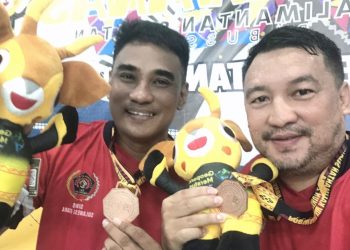 Catat Sejarah! Ganda Putra Badminton PWI Sulut Raih Medali di Porwanas XIV Banjarmasin
