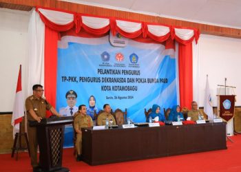 Hadiri Pelantikan, Abdullah Mokoginta Pesan Hal ini ke Pengurus TP PKK, Dekranasda dan Pokja Bunda PAUD