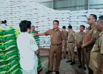 Pastikan Ketersediaan Bapok, Abdullah Mokoginta Kunjungi Gudang Bulog Sub Divre Bolmong