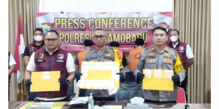 Bongkar Sindikat Narkotika Lintas Provinsi, Satresnarkoba Polres Kotamobagu Amankan Tiga Tersangka