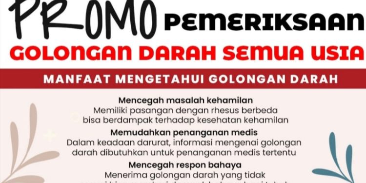 RSUD Kotamobagu Promo Harga Pemeriksaan Golongan Darah, Berlaku Hanya September