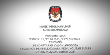 Resmi Dibuka KPU Kotamobagu, Berikut Persyaratan Rekrutmen Calon KPPS Pilkada 2024