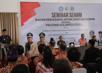 Pj Wali Kota Hadiri Seminar Sehari BKSAU dan Deklarasi Pemilukada di Kotamobagu