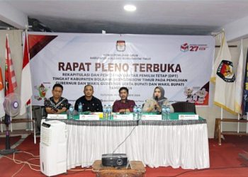 Gelar Rapat Pleno Terbuka, KPU Boltim Tetapkan DPT Pilkada 2024