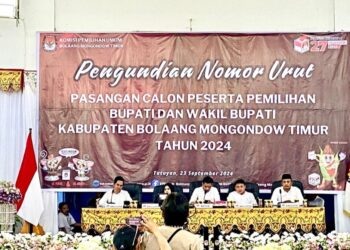 Tahapan Pilkada 2024, KPU Boltim Gelar Rapat Pleno Pengundian dan Penetapan Nomor Urut Paslon