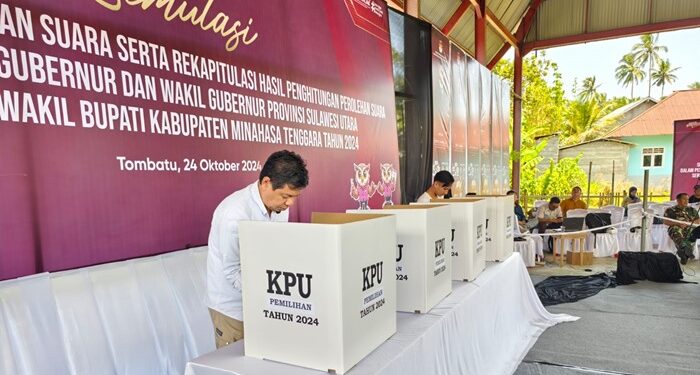 KPU Mitra Simulasikan Pungut-Hitung Suara