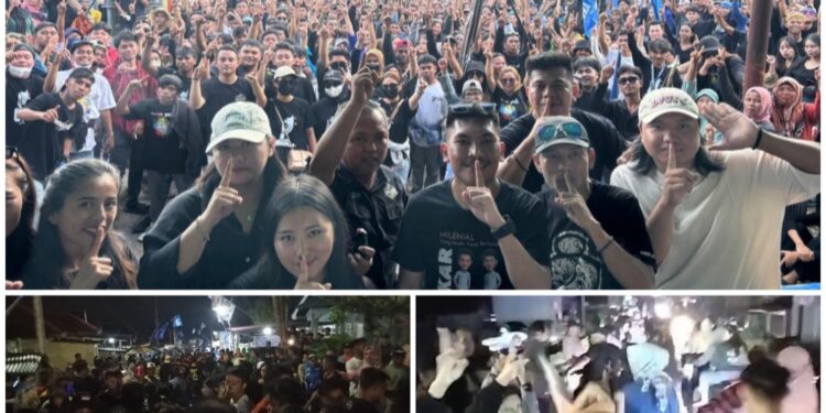 Spektakuler! Ribuan Milenial Boltim Satukan Komitmen Menangkan OPPO-ARGO