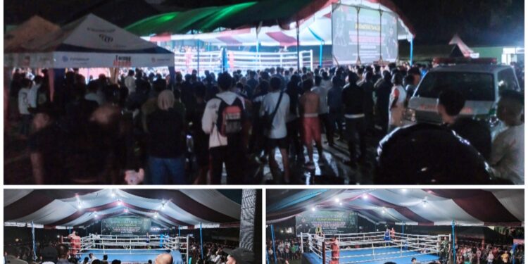 Sajikan Hiburan Menarik, Warga Apresiasi Turnamen Tinju Kodim 1303/Bolmong