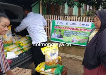 Gandeng Perum Bulog, DKP Kotamobagu Gelar GPM di Desa Bilalang Dua