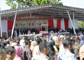 Pimpin Upacara Peringatan Hari Pahlawan, Abdullah Mokoginta Bacakan Sambutan Mensos RI