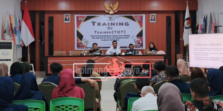 Bekali Pengetahuan Fasilitator Bimtek, KPU Gelar TOT untuk PPK dan PPS se Kotamobagu