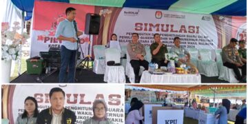 KPU Kotamobagu Gelar Simulasi Pungut Hitung Pilkada 2024