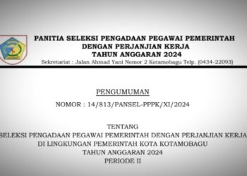 Kembali Dibuka, Berikut Syarat dan Jadwal Seleksi PPPK Pemkot Kotamobagu