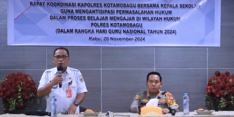 Bahas Hal ini, Disdik Gelar Rakor Bersama Polres Kotamobagu