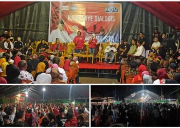 Dihadiri Ribuan Pendukung, NK-STA Tutup Agenda Kampanye di Desa Poyowa Besar Bersatu