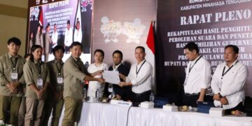 KPU Minahasa Tenggara Tuntaskan Pleno Rekapitulasi Penghitungan Suara Pilkada Serentak 2024