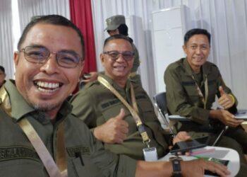 Foto : Bupati Bolmut Sirajudin Lasena saat bersama Bupati Bolsel dan Bupati Boltim di arena Retret Magelang