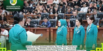 Dilantik Ketua TP PKK Sulut, Rindah Gaib Mokoginta Resmi Jabat Ketua TP PKK Kotamobagu