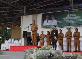 Perdana, Wali Kota Weny Gaib Pimpin Apel ASN Pemkot Kotamobagu