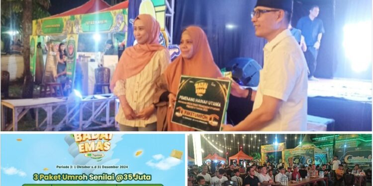 Deputi Bisnis Pegadaian Area Gorontalo, Serahkan Hadiah Umroh Pemenang Undian Badai Emas Pegadaian