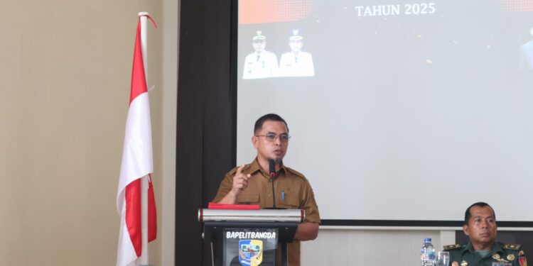 Foto : Bupati Bolmut, Sirajudin Lasen, saat menyampaikan sambutannya pada Musrenbang RKPD Bolmut tahun 2026