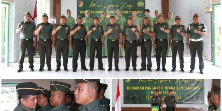 17 Personel Kodim 1303 Bolmong Naik Pangkat, Wujud Apresiasi Dedikasi Tanpa Batas