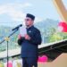 Foto : Bupati Bolmut saat menyampaikan sambutannya pada Upacara Hari Pendidikan Nasional