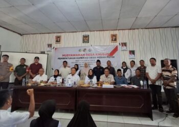 Pemdes Pontodon Timur Gelar Musdesus Pembentukan Koperasi Merah Putih