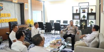 Tinjut Ops PETI, Kapolres Kotamobagu Terima Kunjungan Plt Kabalai TNBNW