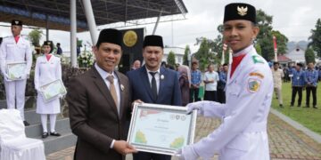 Momentum Hari Lahir Pancasila, Weny Gaib Kukuhkan Purna Paskibraka dan Duta Pancasila Kotamobagu Tahun 2025