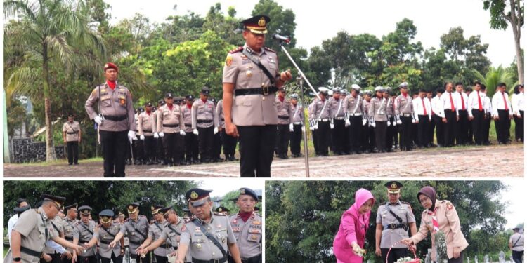 Rangkaian Hari Bhayangkara ke 79, Polres Kotamobagu Gelar Ziarah ke TMP