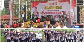 Sukses Digelar, Kegiatan Jalan Sehat HUT Bhayangkara Polres Kotamobagu Dihadiri Gubernur Sulut