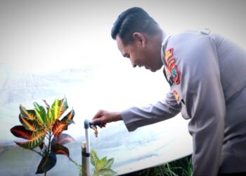 Wujud Kepedulian, Polres Kotamobagu Bantu Sarana Air Bersih bagi Warga Desa Otam