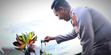 Wujud Kepedulian, Polres Kotamobagu Bantu Sarana Air Bersih bagi Warga Desa Otam