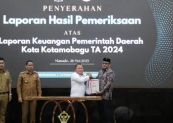 Ketua DPRD dan Wali Kota Kotamobagu Terima LHP dari BPK