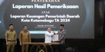 Ketua DPRD dan Wali Kota Kotamobagu Terima LHP dari BPK