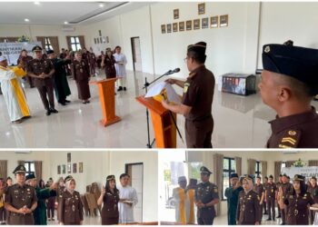 Lantik Pejabat Struktural, Kajari Kotamobagu Elwin Agustian Khahar Tekankan Soal Loyalitas