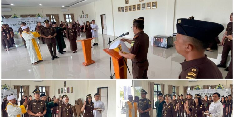 Lantik Pejabat Struktural, Kajari Kotamobagu Elwin Agustian Khahar Tekankan Soal Loyalitas