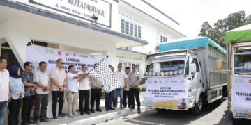 Dilepas Wali Kota, Pemkot Kotamobagu Salurkan Bantuan Pangan Beras untuk 4.827 KPM