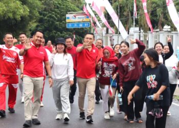 Sambut Hari Kemerdekaan RI, Polres Kotamobagu Gelar Olah Raga Bersama Masyarakat