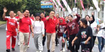 Sambut Hari Kemerdekaan RI, Polres Kotamobagu Gelar Olah Raga Bersama Masyarakat