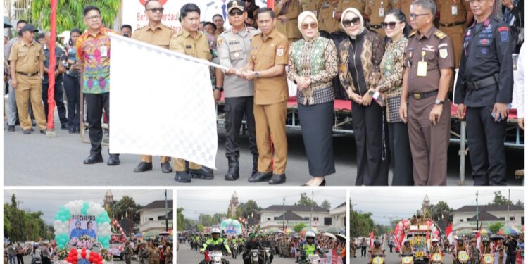 Rangkaian HUT Kemerdekaan, Pemkot Kotamobagu Gelar Pawai dan Defile Pasukan