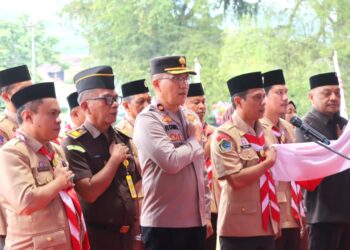 Wakapolres Kotamobagu Hadiri Upacara Peringatan Hari Gerakan Pramuka ke 64